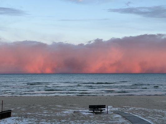 Fire on the horizon- Lake Huron