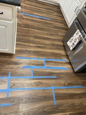 This spot is where my children both cut their feet.