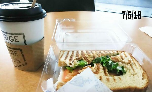 Turkey sandwich warmed at request and great tasting coffee