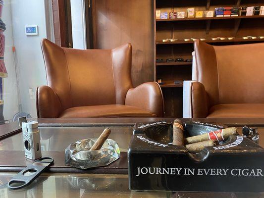 Lounge area in Humidor