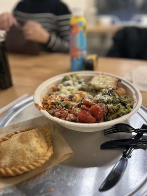 The Pink Italian and Pepperoni Panzerotti.