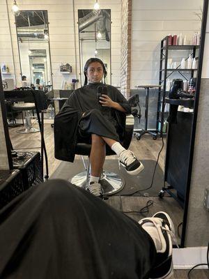 I was waiting for the lady to come back but I don't know her name but she was really nice and seemed like a very joyful person!