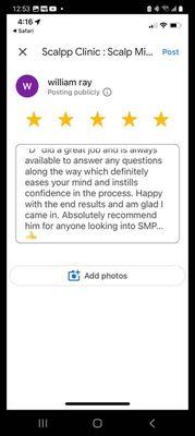 The original 5star Google review from Our disgruntled Yelp reviewer . Good thing I saved this from early fall 22