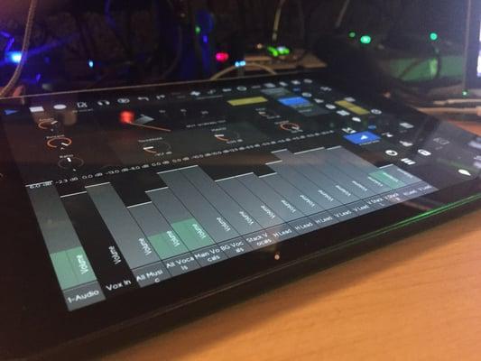 Touchpad mixing surface