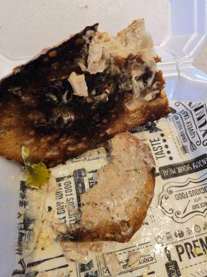 Chicken Alfredo sandwich