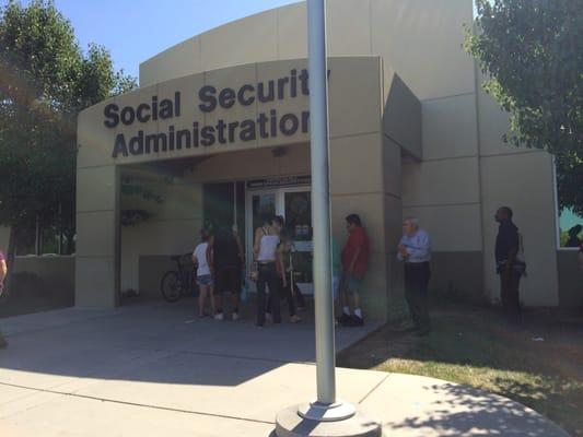 Finally got the courage to wait in this line to get my name legally changed...at least there's shade