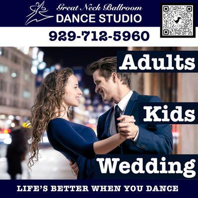 Dance Lessons for Adults, Kids & Wedding Couples