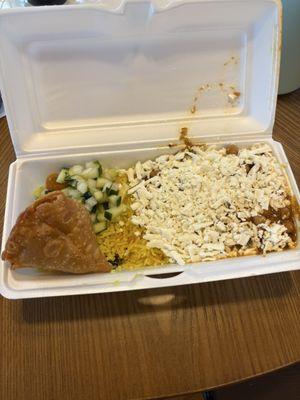 Paneer and Samosa