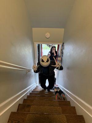 Jack Skellington costume.