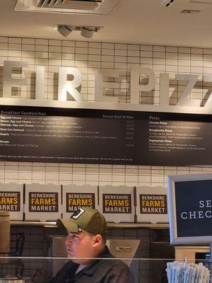 part of menu at Terminal A location.