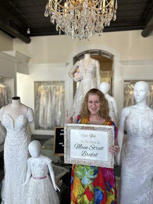 Me after finding my perfect dress!