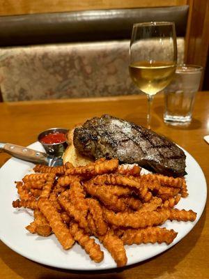 Open faced steak sando