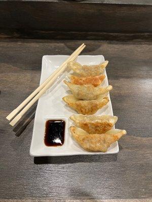 Pork dumplings. So goooooood. The sauce is delicious with it too.