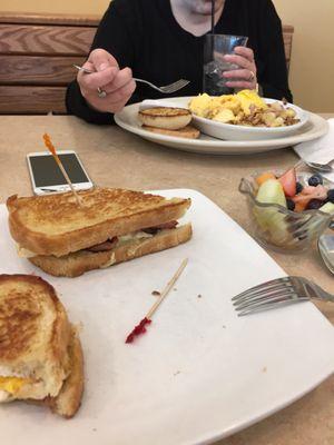 Deluxe egg sandwich and Cambridge egg special