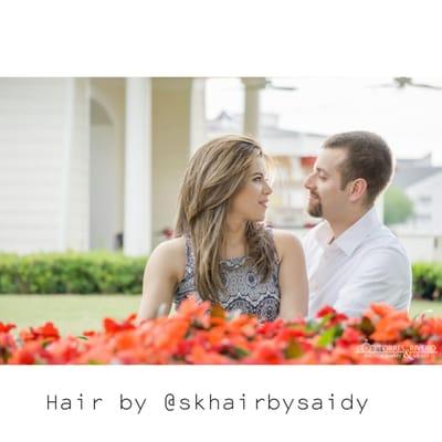 Engagement pic hair by saidy Color and style
