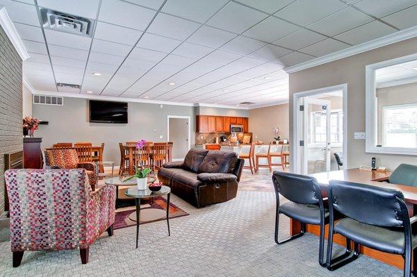 Enjoy our cozy community areas, complete with a DVD collection, fireplace, BBQ grills, saunas, showers, and access to the pools.