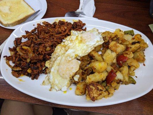 Mexican breakfast with al pastor