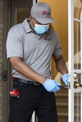 Door Handle installed