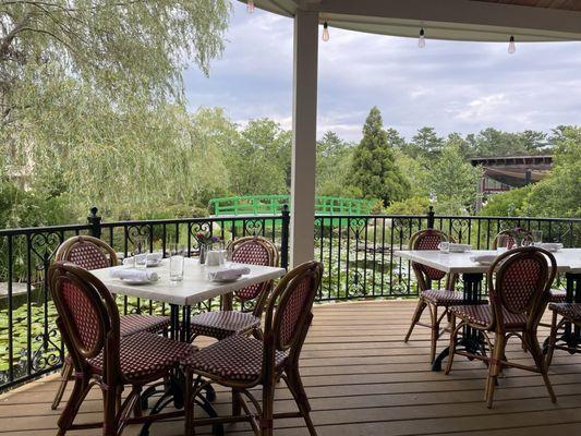 view from The Bistro & Wine Bar patio seating