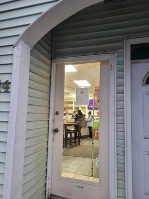 Front door looking in