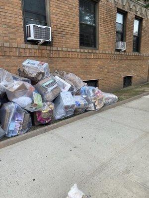 Garbage Under Tennants Windows in Hot Summer