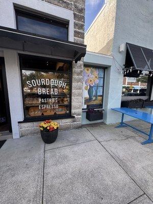 Outside window of shop