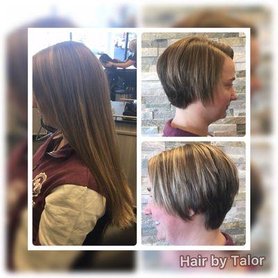 A women to cuts her hair is about to change her life! Before and after