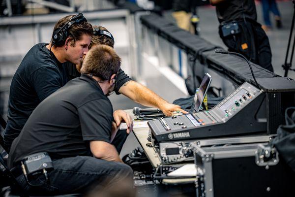 Event Producers working a corporate summit event in Omaha, NE