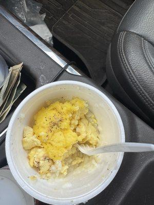 Crusty eggs.