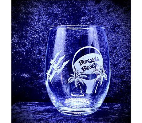 Etched glass! 11 Pensacola designs, perfect for a truly special gift! Sea life designs, also!