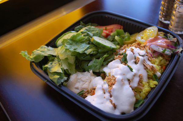 Shredded Chicken with salad