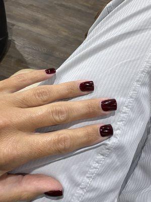 Maroon nails