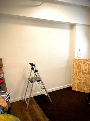 Art wall build for local artist