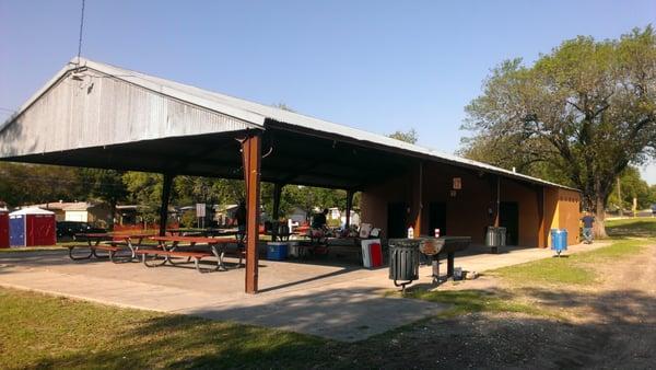 The covered pavilion at the Park