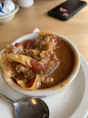 Stuffed cabbage soup
