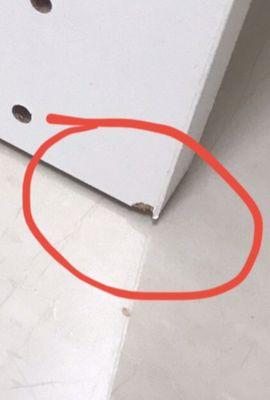 Damaged closet system.