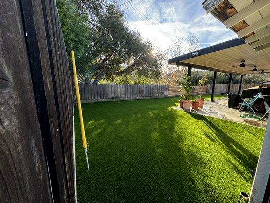 Artificial turf project completed in (Tujunga Ca.)