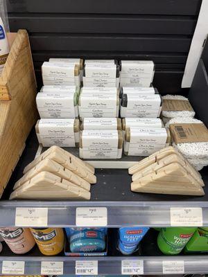 Loved the smell of these handmade soaps at checkout