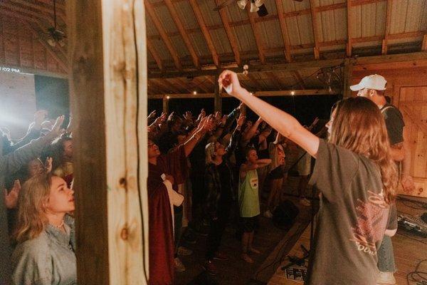 High school camp worship