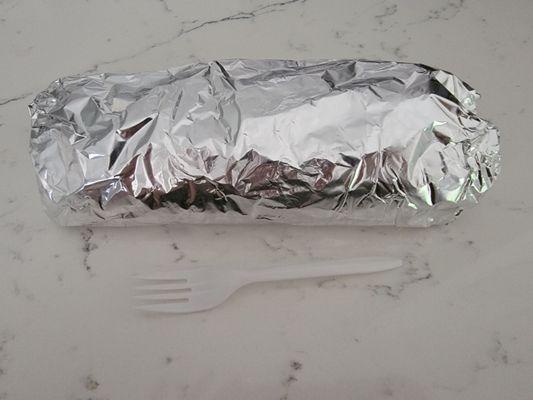 California burrito is huge. Next to a standard plastic fork. Pic doesn't do it justice.