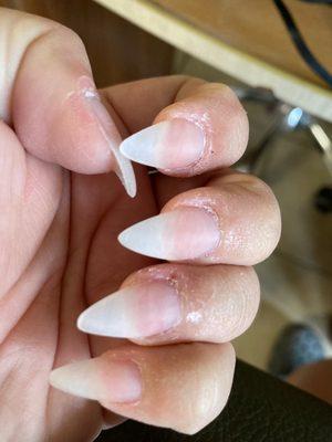 Terrible shaping and jacked cuticles