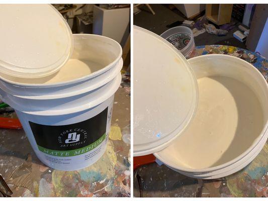 Bad, discolored matte medium