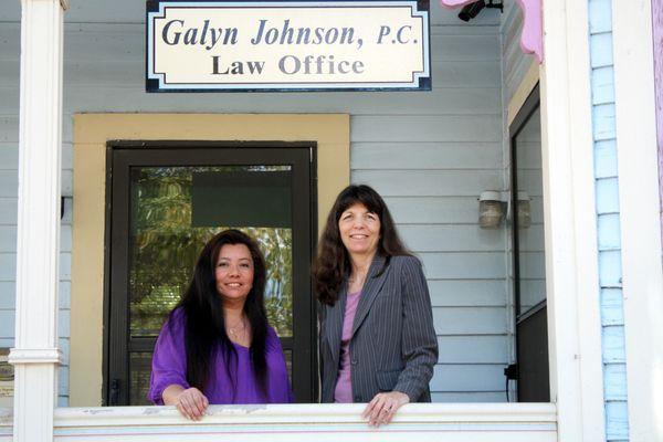 Left - Paralegal Marianne Bruckner Right - Attorney Galyn Johnson