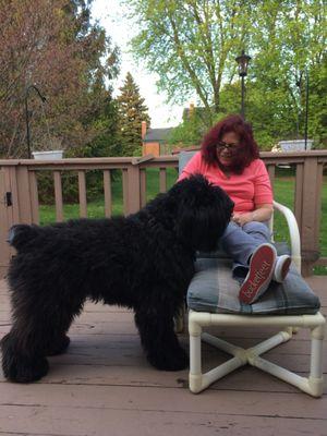 Margo and my dog, Yogi!