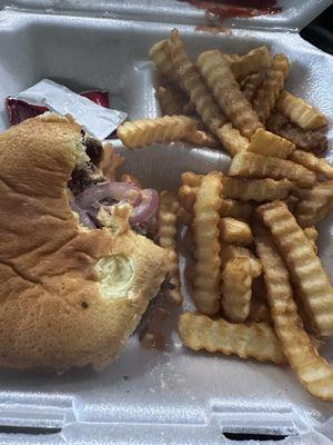 Burger w fries