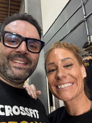 Coach Sam and I after a workout. 