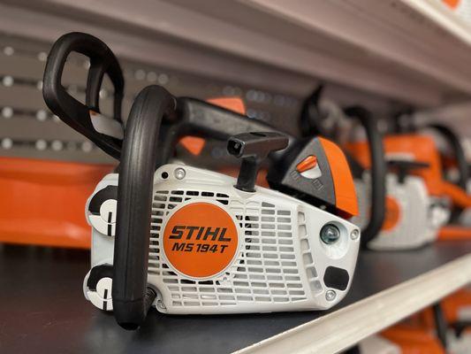 B&R Lawnmower has shelves of Stihl chainsaws, trimmers, and other outdoor power equipment. Our full-service shop will take care of you!
