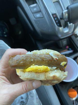 Sausage Breakfast Sandwich on English muffin