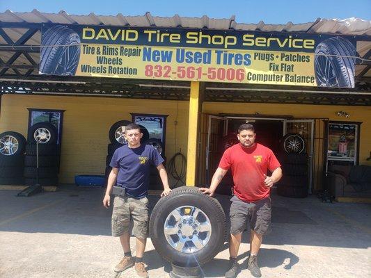 WE SELL  * NEW & USED TIRES    *PLUGS  *PATCHES  *COMPUTER BALANCE  *RIM REPAIR