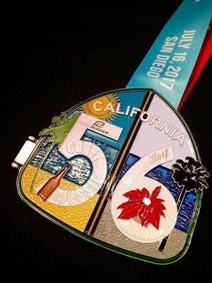 Route 56 Challenge medal, 2017: finishing both the Craft Classic Half and the SD Holiday Half.
